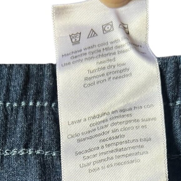 Danskin French Terry Blue/White Tie-Dye Shorts w/Elastic & Drawcord Waist Sz M/M - Picture 5 of 6